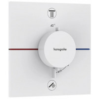 Термостат hansgrohe ShowerSelect Comfort E для 2 потребителей внешняя часть матовый белый 15572700