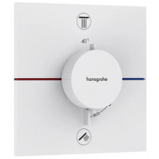 Термостат hansgrohe ShowerSelect Comfort E для 2 потребителей внешняя часть матовый белый 15572700
