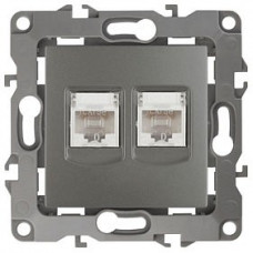 Розетка двойная Ethernet RJ-45 без рамки Эра Эра 12 12-3108-12