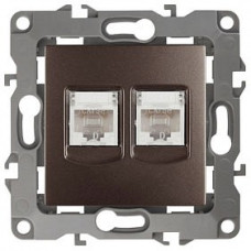 Розетка двойная Ethernet RJ-45 без рамки Эра Эра 12 12-3108-13