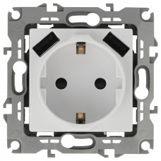 Розетка с заземлением и со шторкой и 2хUSB, без рамки Эра Эра 12 12-4109-01 Розетка с заземлением и со шторкой и 2хUSB, без рамки Эра Эра 12 12-4109-01