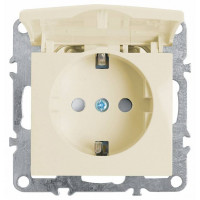 Розетка с заземлением и с шторками, без рамки с крышкой Stekker PST16-9112 39330