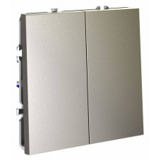 Выключатель двухклавишный без рамки Voltum S70 VLS020604
