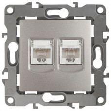 Розетка двойная Ethernet RJ-45 без рамки Эра Эра 12 12-3108-15