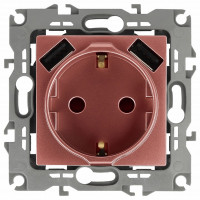 Розетка с заземлением и со шторкой и 2хUSB, без рамки Эра Эра 12 12-4109-14