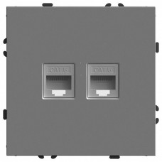 Розетка двойная Ethernet RJ-45 без рамки Stekker Эмили 49952 Розетка двойная Ethernet RJ-45 без рамки Stekker Эмили 49952