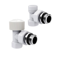 Набор термостатический угловой Royal Thermo Design 1/2 M30x1.5 белый НС-1640379