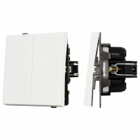 Выключатель проходной двухклавишный без рамки Arlight SWT 054556