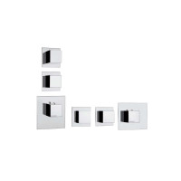 Внешняя часть термостата Bossini Outlets Z032203.094 HighFlow квадратная ручка Шлифованный никель