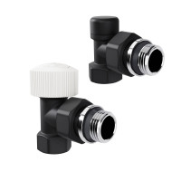 Набор термостатический угловой Royal Thermo Design 1/2 M30x1.5 черный НС-1640381