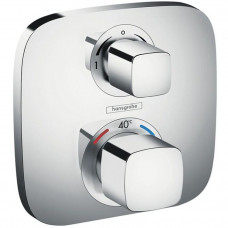 Термостат Hansgrohe Ecostat E с запорным и переключающим вентилем скрытый монтаж хром 15708000 Термостат Hansgrohe Ecostat E с запорным и переключающим вентилем скрытый монтаж хром 15708000