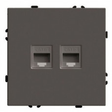 Розетка двойная Ethernet RJ-45 Stekker Эмили 49926