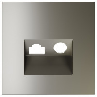 Накладка для ТВ-розетки и RJ-11 или RJ-45 Voltum S70 VLS002704