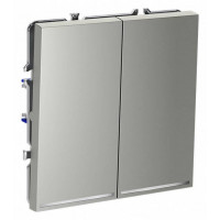 Выключатель проходной двухклавишный с подсветкой без рамки Voltum S70 VLS020405