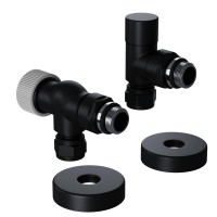 Набор термостатический осевой Royal Thermo Design Pro 15 мм M30x1,5 Черный НС-1646644