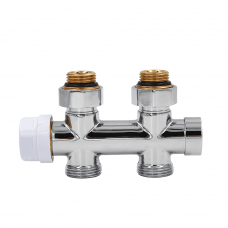 Узел нижнего подключения Primoclima Thermolink термостатический прямой 1/2 x 3/4 Хром PC710SW