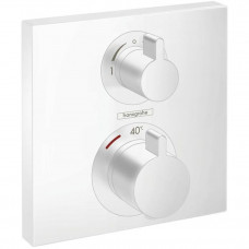 Термостат Hansgrohe Ecostat Square скрытого монтажа на 2 потребителя матовый белый 15714700 Термостат Hansgrohe Ecostat Square скрытого монтажа на 2 потребителя матовый белый 15714700