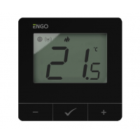 Терморегулятор, Engo, ZigBee, умный, накладной, 868 МГц, 230В, цвет-черный (старый артикул E20B230ZB)