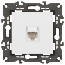 Розетка Ethernet RJ-45 без рамки Эра Эра Elegance 14-3107-01М Розетка Ethernet RJ-45 без рамки Эра Эра Elegance 14-3107-01М
