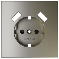 Накладка для розетки с заземлением и со шторками и 2хUSB type A Voltum S70 VLS000904