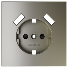 Накладка для розетки с заземлением и со шторками и 2хUSB type A Voltum S70 VLS000904