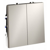 Выключатель двухклавишный без рамки Voltum S70 VLS020603