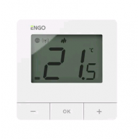 Терморегулятор, ENGO, накладной, ZigBee/868 МГц, 2хАА, белый (ст.арт. E20WBATZB)