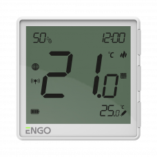 Беспроводной терморегулятор ENGO Controls EONE Zigbee с аккумулятором белый EONE-BATW