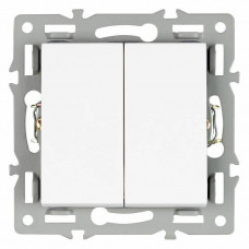 Выключатель проходной двухклавишный без рамки Arlight SWT 043727
