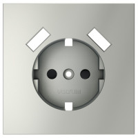 Накладка для розетки с заземлением и со шторками и 2хUSB type A Voltum S70 VLS000905