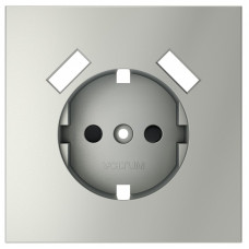 Накладка для розетки с заземлением и со шторками и 2хUSB type A Voltum S70 VLS000905