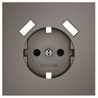Накладка для розетки с заземлением и со шторками и 2хUSB type A Voltum S70 VLS000914
