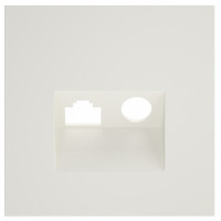 Накладка для ТВ-розетки и RJ-11 или RJ-45 Voltum S70 VLS002713
