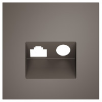Накладка для ТВ-розетки и RJ-11 или RJ-45 Voltum S70 VLS002714