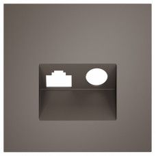 Накладка для ТВ-розетки и RJ-11 или RJ-45 Voltum S70 VLS002714