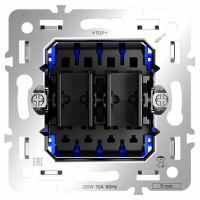 Механизм выключателя двухклавишного Voltum S70 VLS0205M