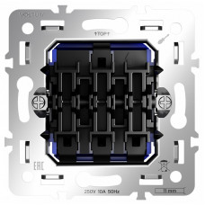 Механизм выключателя трехклавишного Voltum S70 VLS0301M