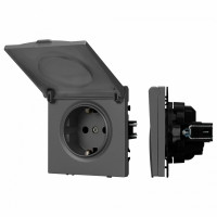 Розетка влагозащищенная с заземлением с крышкой, без рамки Arlight SCT 054283