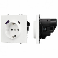 Розетка с заземлением и 2хUSB type A, без рамки Arlight SCT 054284
