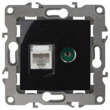 ТВ-розетка и розетка Ethernet RJ-45 без рамки Эра Эра 12 12-3110-06