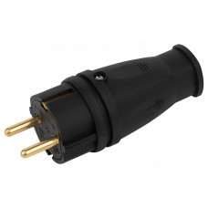 Вилка прямая с заземлением Эра  VX10-B-IP44