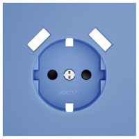 Накладка для розетки с заземлением и со шторками и 2хUSB type A Voltum S70 VLS000915