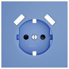 Накладка для розетки с заземлением и со шторками и 2хUSB type A Voltum S70 VLS000915