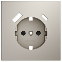Накладка для розетки с заземлением и со шторками и 2хUSB type A и C Voltum S70 VLS001003