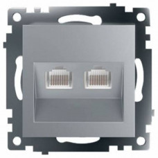Розетка двойная Ethernet RJ-45 без рамки Stekker Катрин 50005