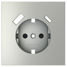 Накладка для розетки с заземлением и со шторками и 2хUSB type A и C Voltum S70 VLS001005