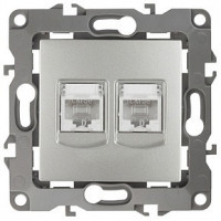Розетка двойная Ethernet RJ-45 без рамки Эра Эра 12 12-3108-03