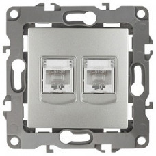 Розетка двойная Ethernet RJ-45 без рамки Эра Эра 12 12-3108-03