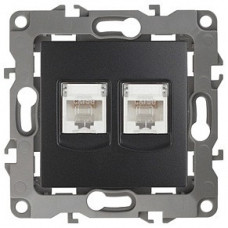 Розетка двойная Ethernet RJ-45 без рамки Эра Эра 12 12-3108-05