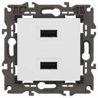 Розетка 2хUSB type A без рамки Эра Эра Elegance 14-4110-01